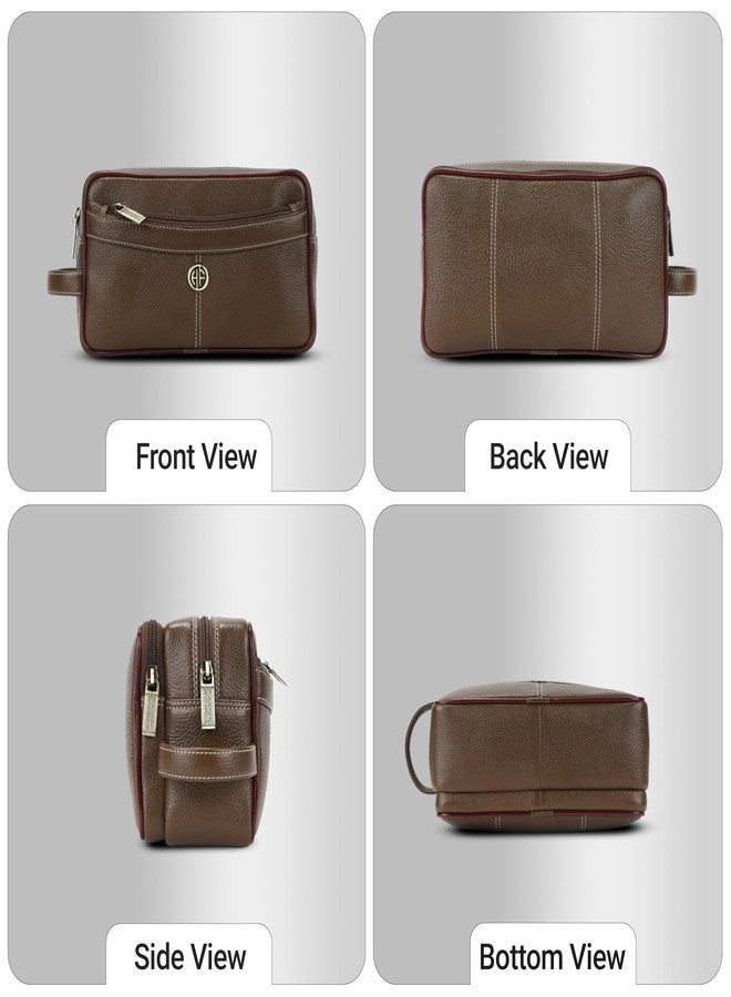  هاموندز فلاي كاتشر حقيبة أدوات تجميل هاموندز فلايكاتشر من الجلد الطبيعي للرجال والنساء - منظم مستحضرات تجميل، حقيبة تنظيم للسفر، حقيبة أدوات تجميل للرجال - براشوود - Image 5